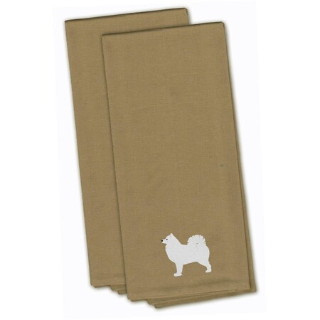 Carolines Treasures Samoyed Tan Embroidered Kitchen Towel BB3459TNTWE